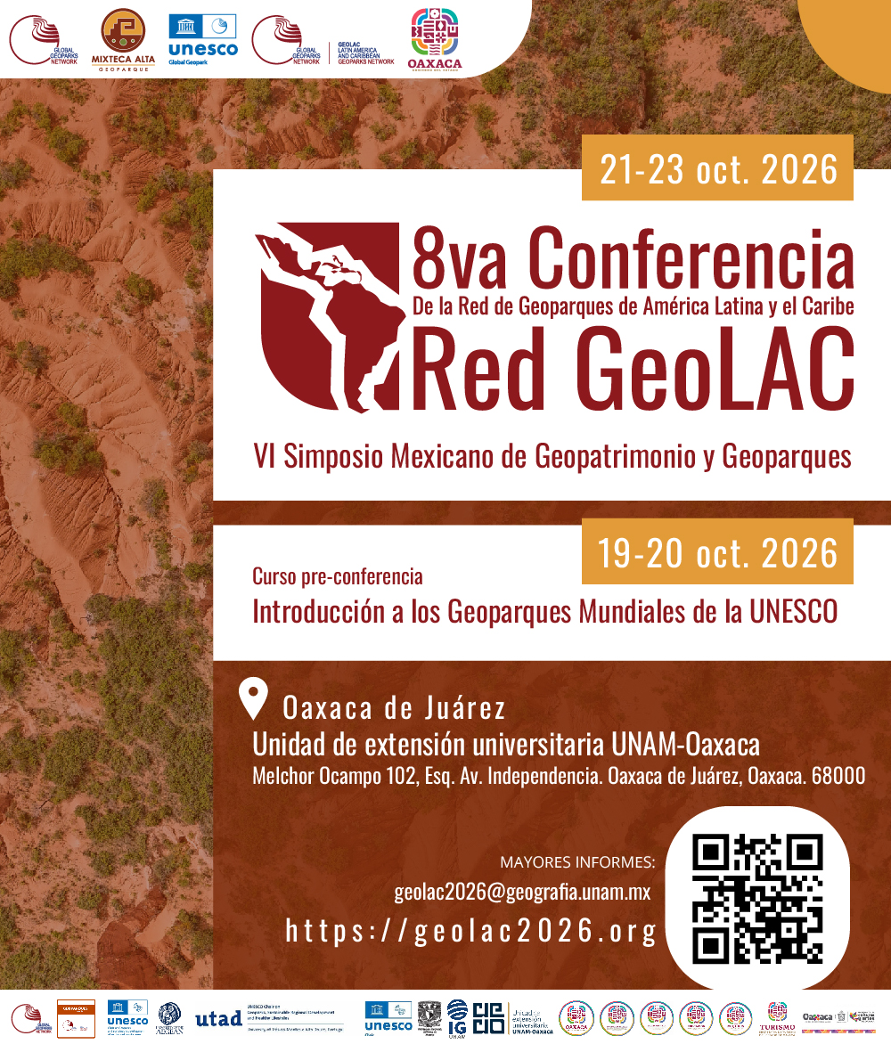 8ª Conferencia de la Red GeoLAC y VI SimposioMexicano de Geopatrimonio y Geoparques en Oaxacade Juárez